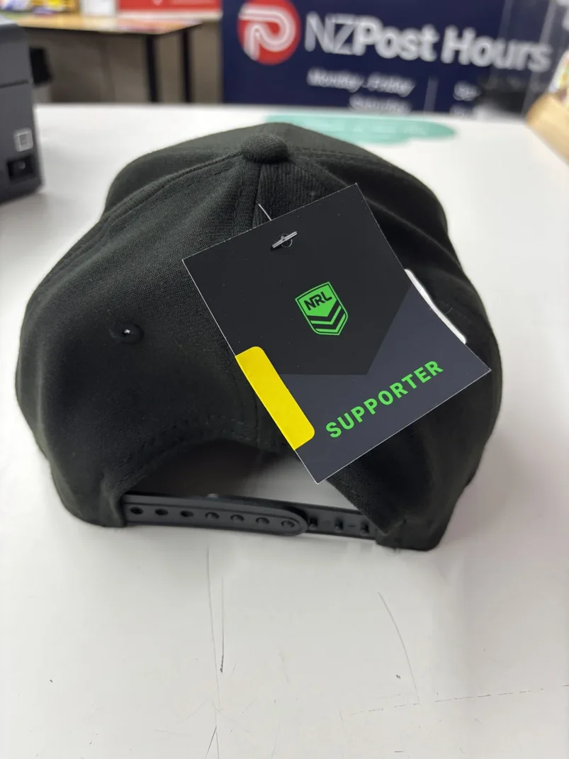 NRL Storm 970SS Snapback Cap Black White Back View