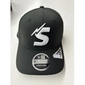 NRL Storm 970SS Snapback Cap Black White Front View