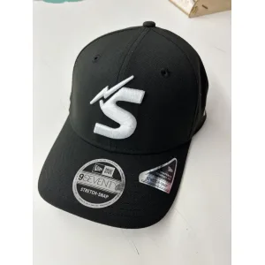 NRL Storm 970SS Snapback Cap Black White Front Right View