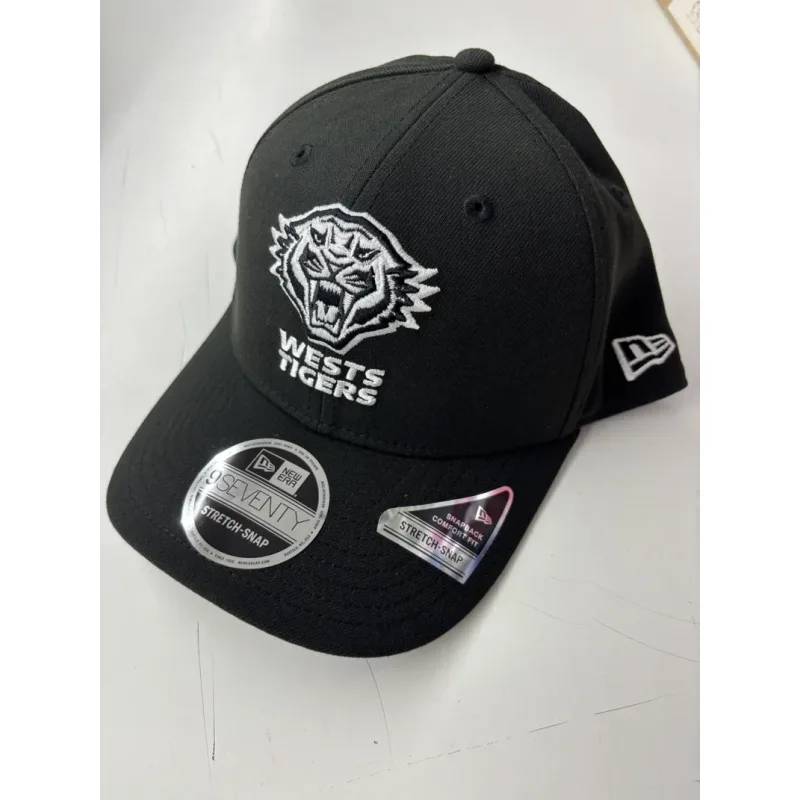 NRL Tigers 970SS Snapback Cap Black White Front Left View