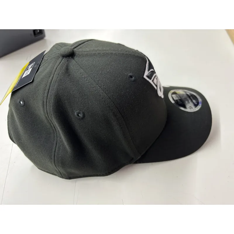 NRL Warriors 970SS Snapback Cap Black White Right View