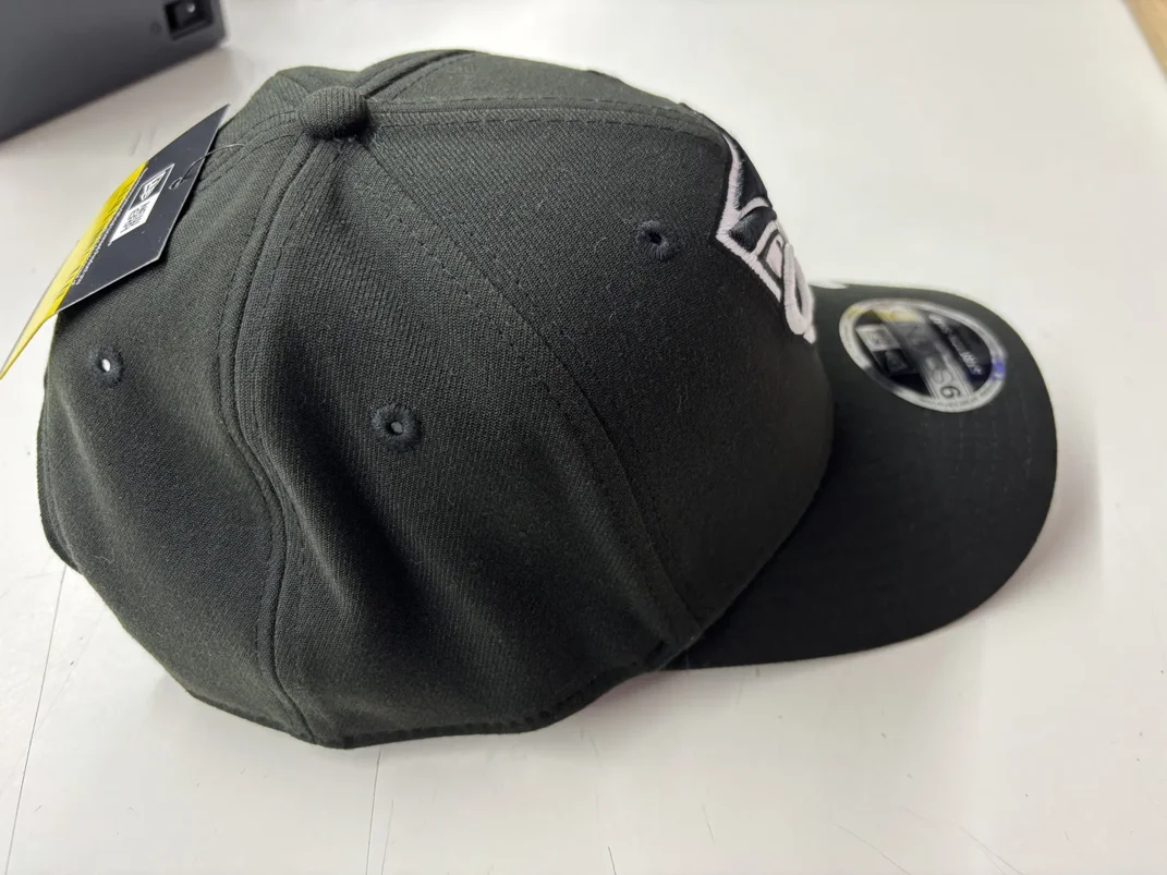 NRL Warriors 970SS Snapback Cap Black White Right View