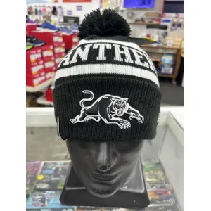 Panthers Beanie Black White Front