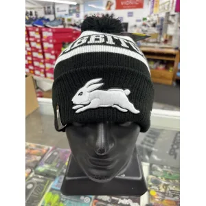 Rabbitohs Beanie Black White Front