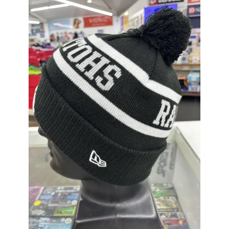 Rabbitohs Beanie Black White Left