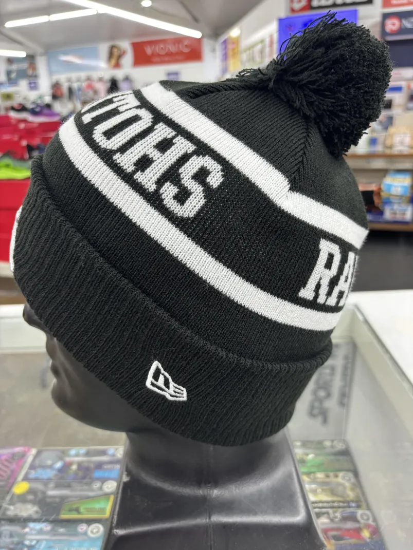 Rabbitohs Beanie Black White Left
