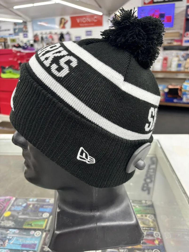Sharks Beanie Black White Left