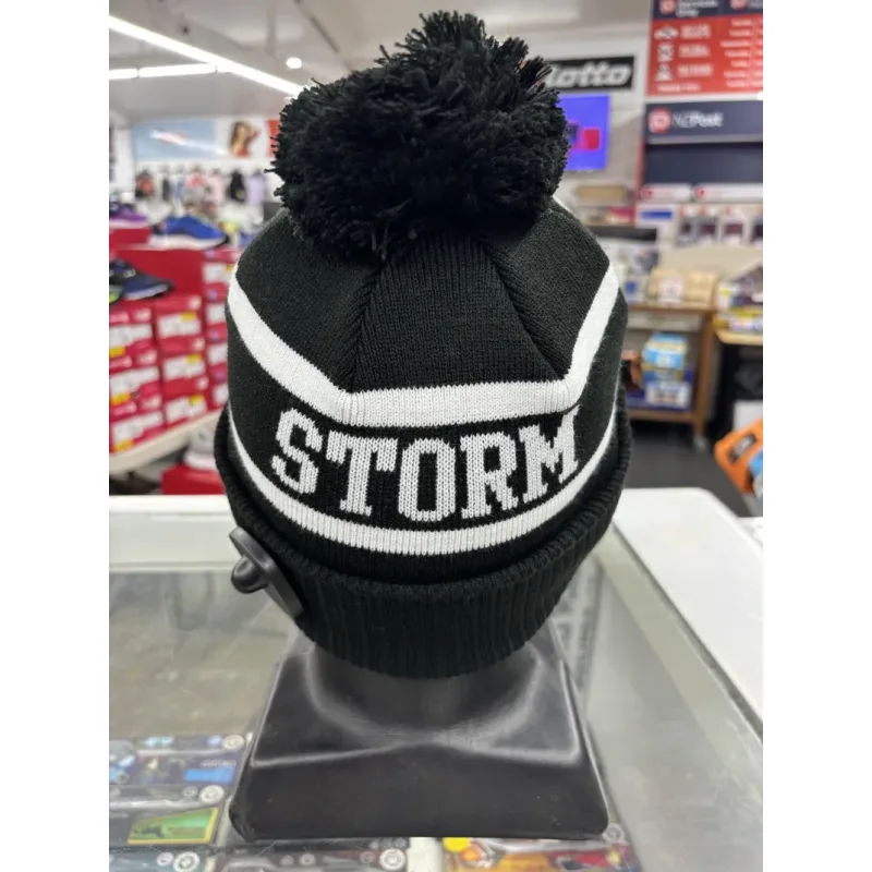 Storm Beanie Black White Back