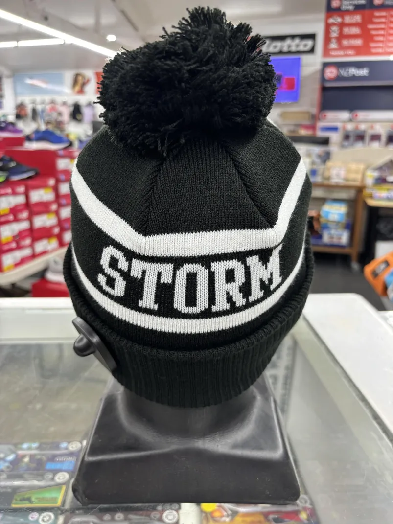 Storm Beanie Black White Back