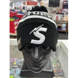 Storm New Era Beanie Black/White Front head view