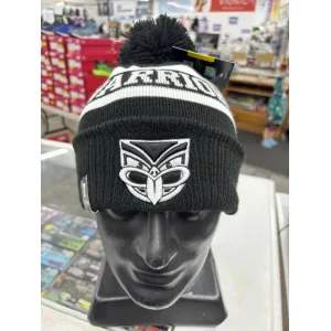 Warriors Beanie Black White Front