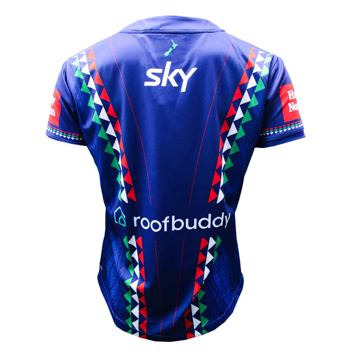 NZ Warriors 2025 NRLW Indigenous Jersey - Blue back view