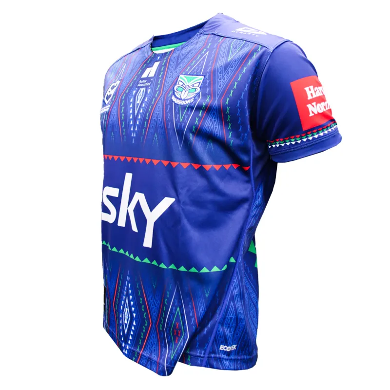 NZ Warriors 2025 NRLW Indigenous Jersey - Blue front left view