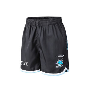 NRL Sharks 2026 Performance Gym Shorts - Home